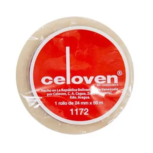 Teipe Cinta Transparente Adhesiva 24mmx50m Celoven